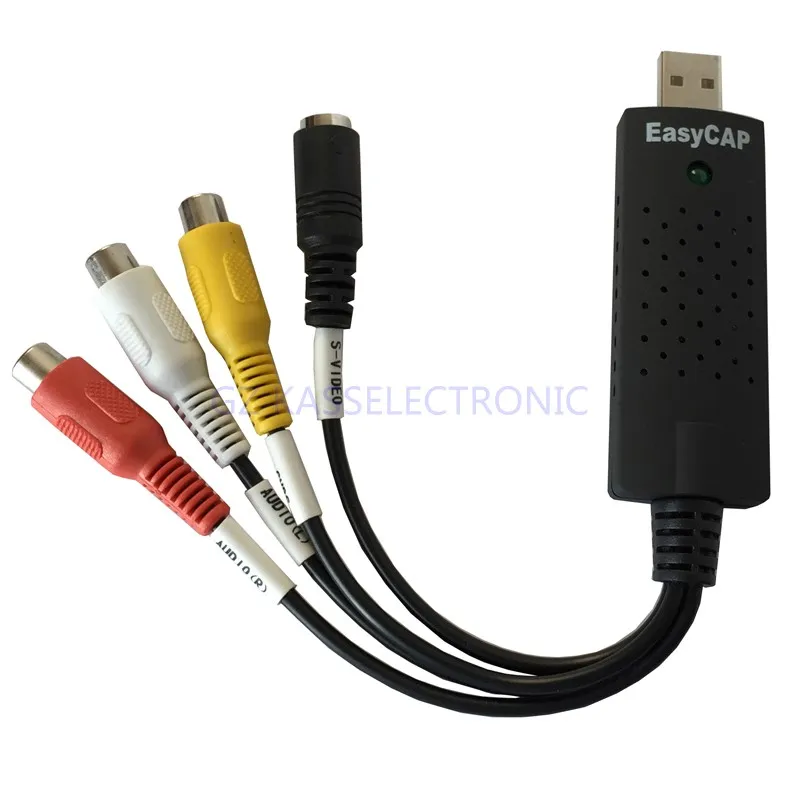 usb аналоговый цифровой видеопреобразователь преобразует любой аналоговый RCA Аудио Видео DVD VHS в MP3 через ПК