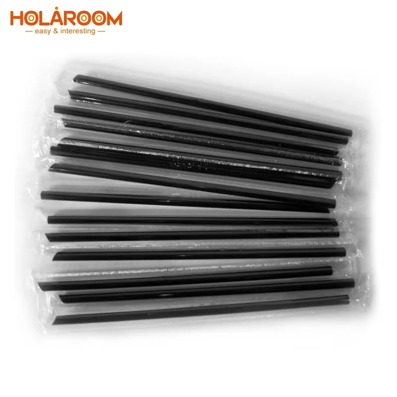 

Holaroom 100pcs Clear individually wrapped Drinking PP straws tea drinks Straws Smoothies Jumbo Thick holiday event party