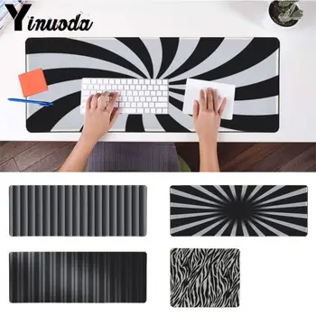 

Yinuoda Cool New Black and White Striped DIY Design Pattern Game mousepad Computer Mouse Pad Gamer Play Mats Version Mousepad