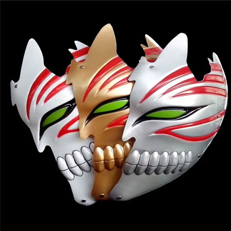 

HOT Anime PVC Mask Bleach Kurosaki Ichigo Half Face Mask Cool Party Halloween Cosplay Prop Gift Toy