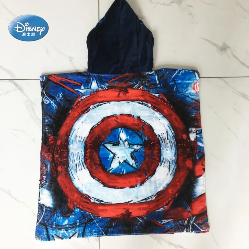 Детское банное полотенце с капюшоном из 100% хлопка Disney/пляжное для мальчиков