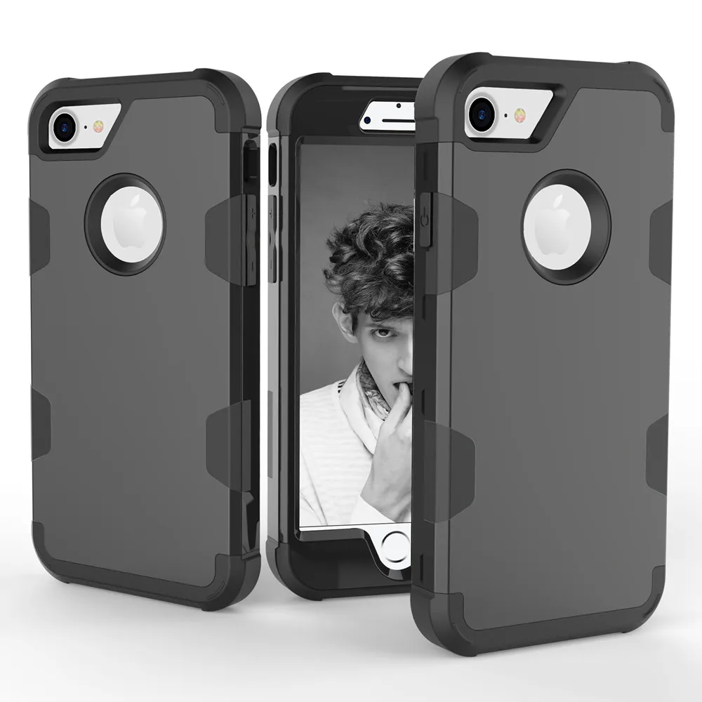 For Apple iPhone 7 8 Case Robot Shockproof Protect Cover Hybrid Hard Rubber Impact Armor Phone Case For iPhone7 6 6S Plus Coque