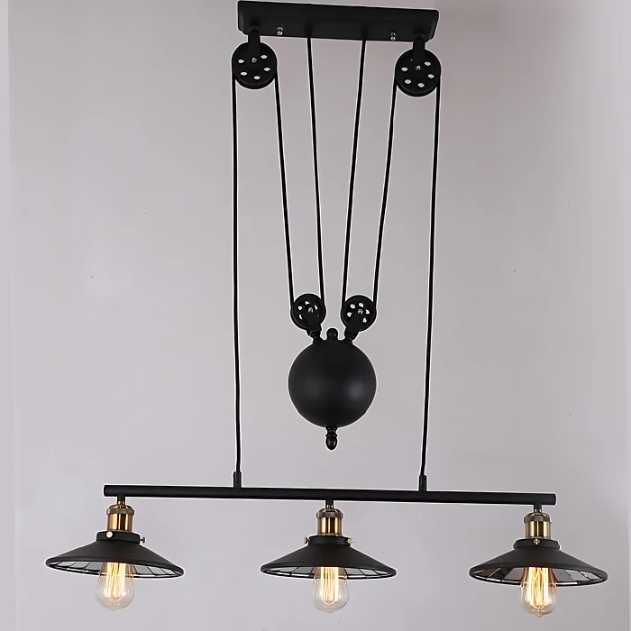 Лофт американский Железный шкив подвесной светильник s скандинавский Ретро светильник американский винтажный промышленный светильник Эдисон подвесной светильник