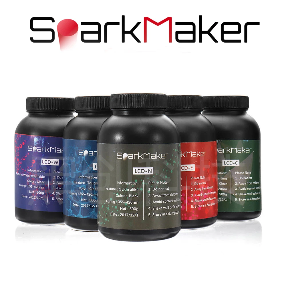 

SPARKMAKER 405nm Resin Photon 3D Printer LCD UV Sensitive Normal 500G Liquid Printing Material