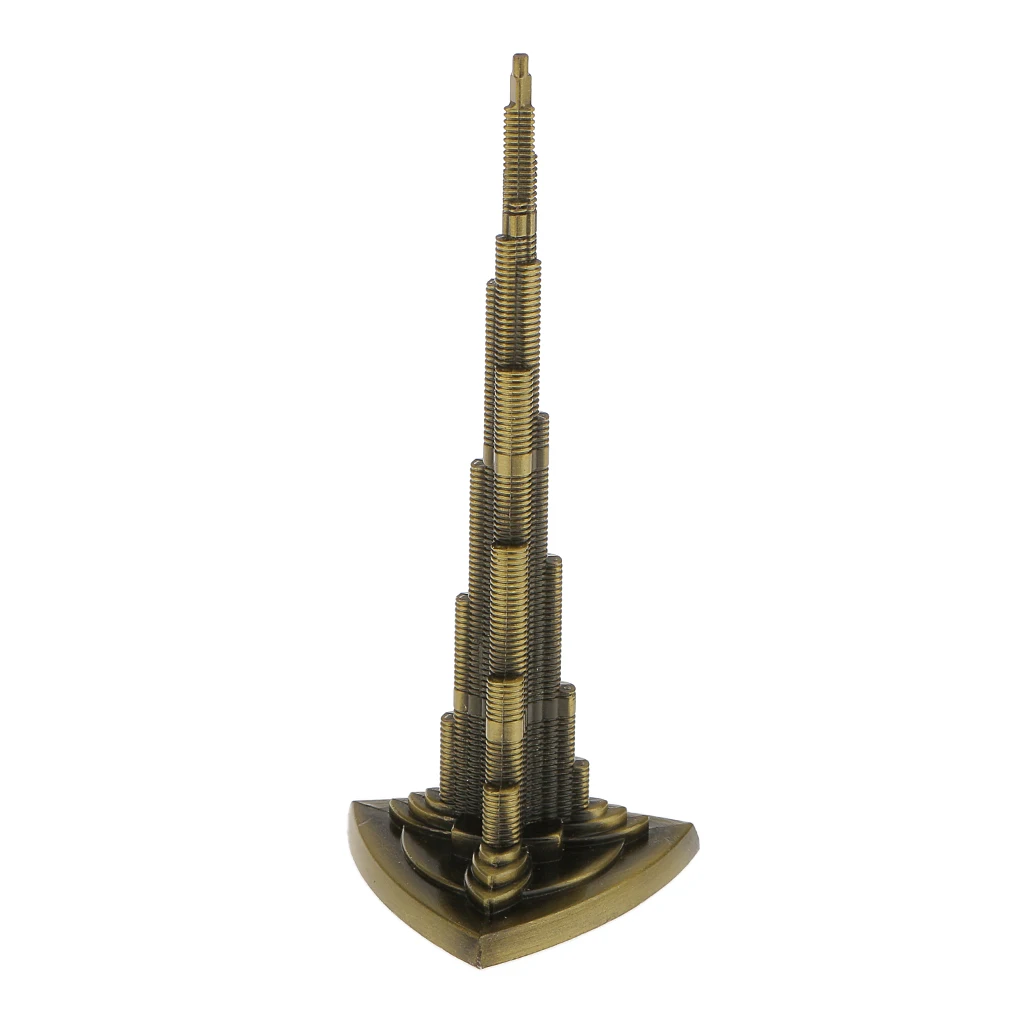 Metal Burj Khalifa Tower Building Architecture Model Souvenir Landmark 13cm