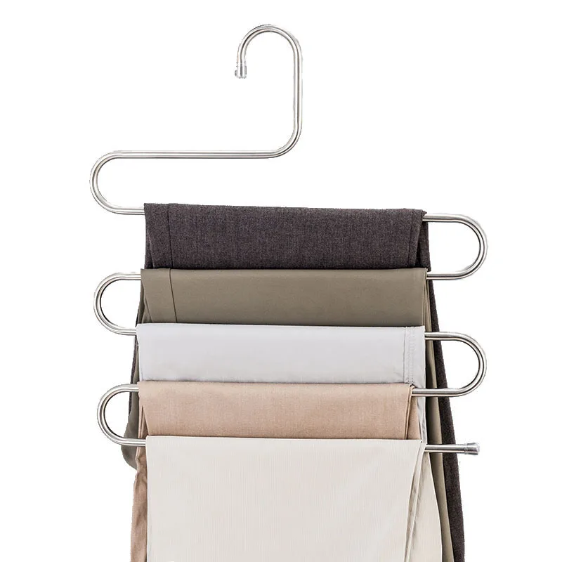 

Multi-function 5 Layers Pants Hanger Rack Trousers Clothing Home Storage Organizer Accessories Supplies Gear Stuff