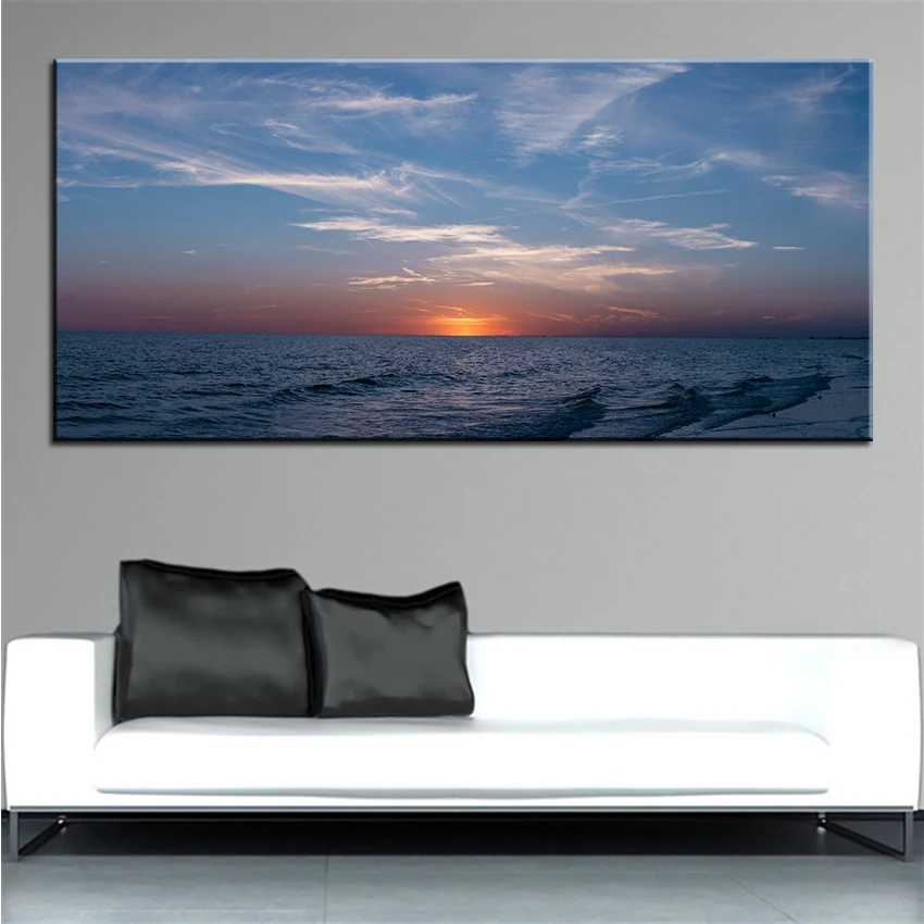 Large size Printing Oil Painting The rising sun Wall painting Decor