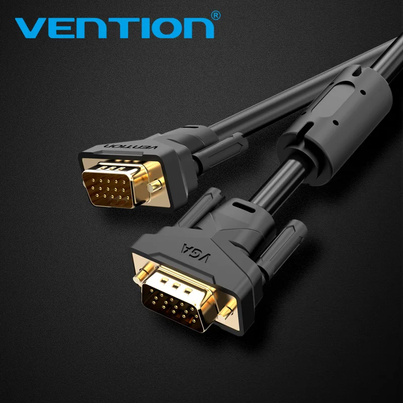 

Vention VGA Cable 3+6 1m 2m 3m 5m 10m Braided Shielding VGA To VGA Cable For HDTV PC Laptop TV Box Projector Monitor cable vga