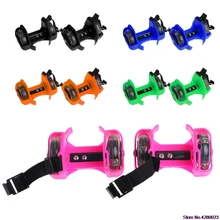 New Children Wheel Heel Roller Light Adjustable Skates Kid Falsh Blade Shoe Strap