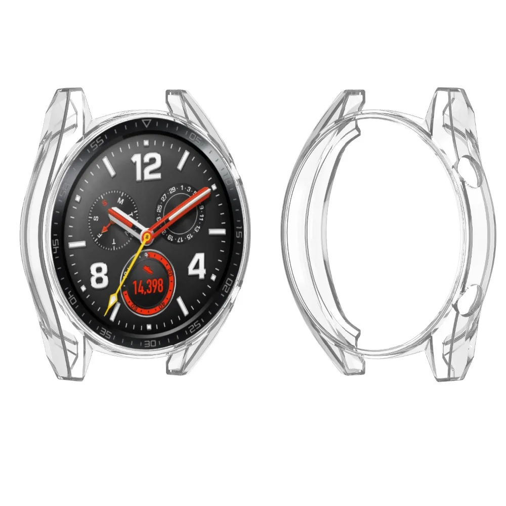 Huawei watch GT чехол для huawei watch gt чехол с ремешком Мягкий ТПУ покрытый круглый защитный чехол Аксессуары для смарт часов