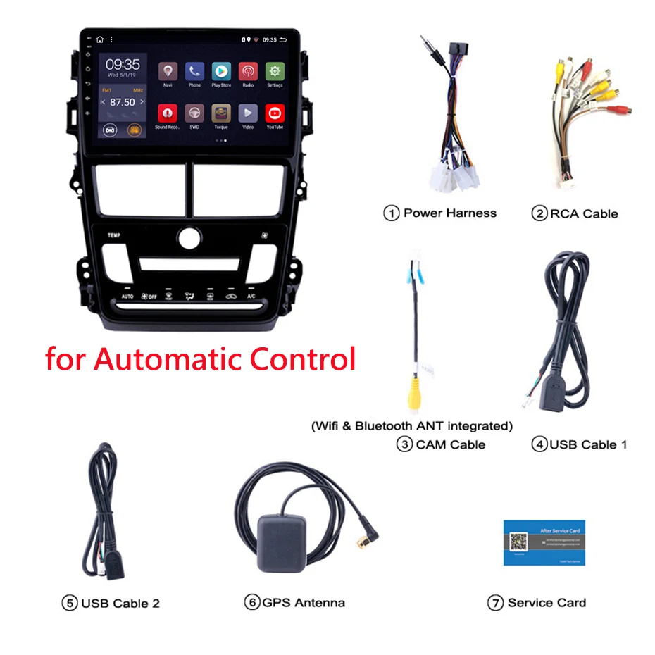 Cheap 9 inch 2.5D IPS HD multi-touch screen Android8.1 2G RAM 32G ROM NAVI with BlueTooth USB WIFI SWC for Toyota Vios/Yaris 2018 AC 2