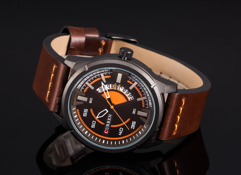 CURREN Мужские часы лучший бренд класса люкс спортивные мужские s часы Военная армия Бизнес кожаный ремешок Классические наручные кварцевые мужские часы