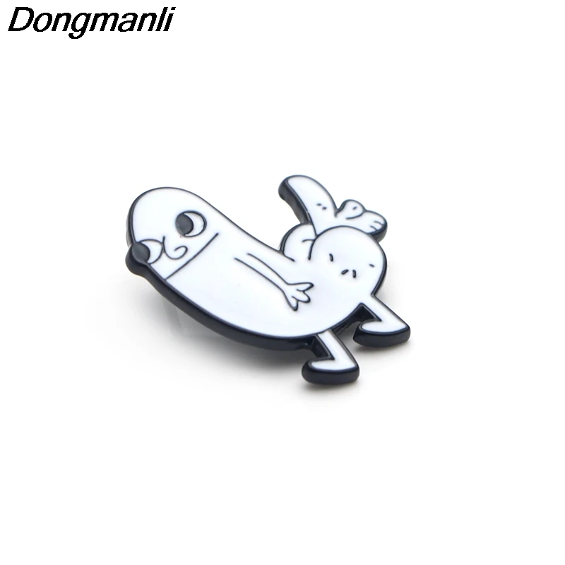 Забавные металлические эмалевые булавки и броши P3360 Dongmanli dickприклада для женщин