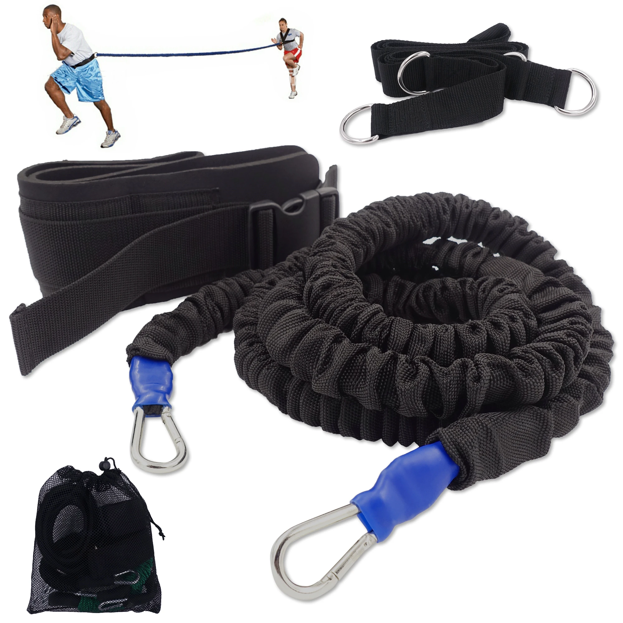 2m Resistance Bands Bungee Trainer With Adjustable Belt Fitness Bounce Basketball Training Gym Speed And Agility Equipment Rope Resistance Bands Aliexpress