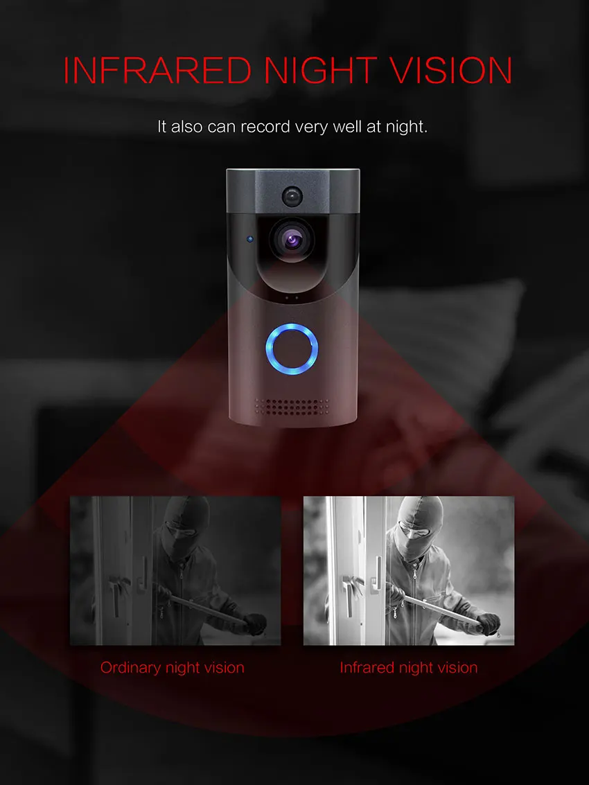 Aimitek B30 WIFI Doorbell Security Camera-14