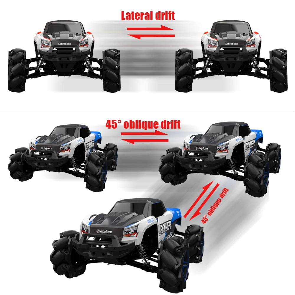 1/12 радиоуправляемая дрифтерная машина 35 км/ч высокоскоростное колесо Mecanum 4 мотора 4WD 4 амортизаторы трюк дрейф скалолазание автомобиль внедорожный автомобиль игрушки