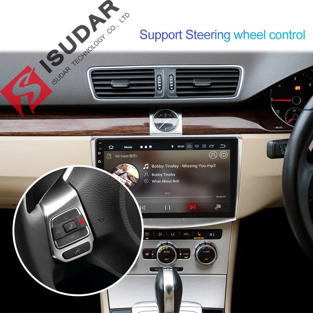 Flash Deal Isudar 1 Din Auto Radio Android 9 For VW/Volkswagen/Magotan/CC/Passat B6 B7 RAM 4GB ROM 64G Car Multimedia Player GPS USB DVR FM 4