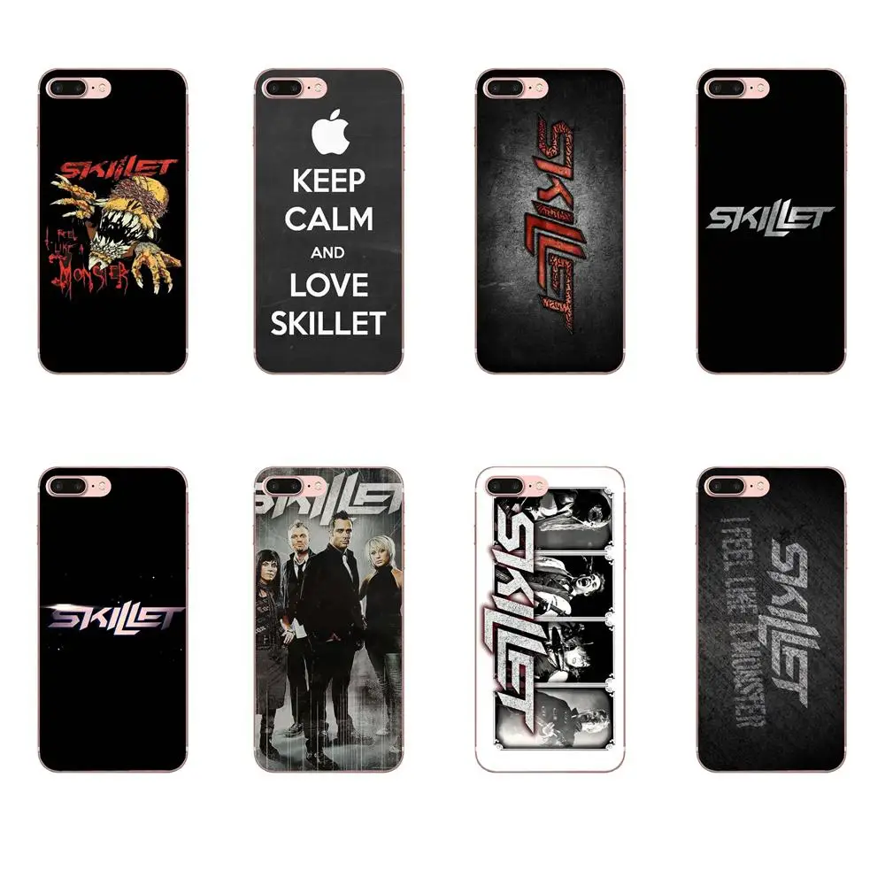 Skillet рок логотип бренда для HTC 530 626 628 630 816 820 One A9 M7 M8 M9 M10 E9 Plus U11 Moto G G2 G3 G4 G5 Мягкий ТПУ