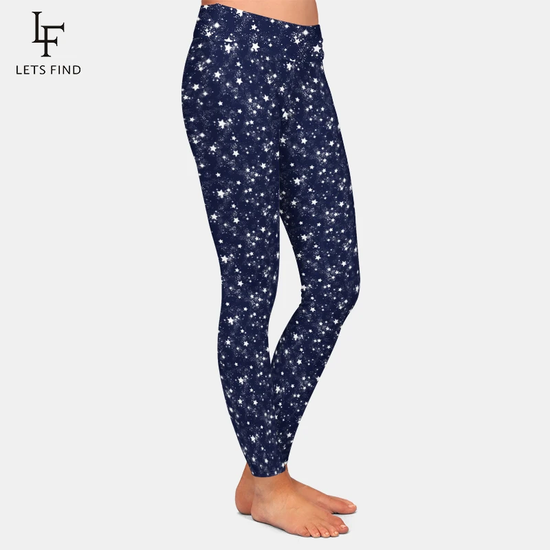 LETSFIND New 3D Print Galaxy Leggings Gothic Fashion Sexy Women Pants High Waist Elastic Plus Size Women Leggings fleece lined leggings