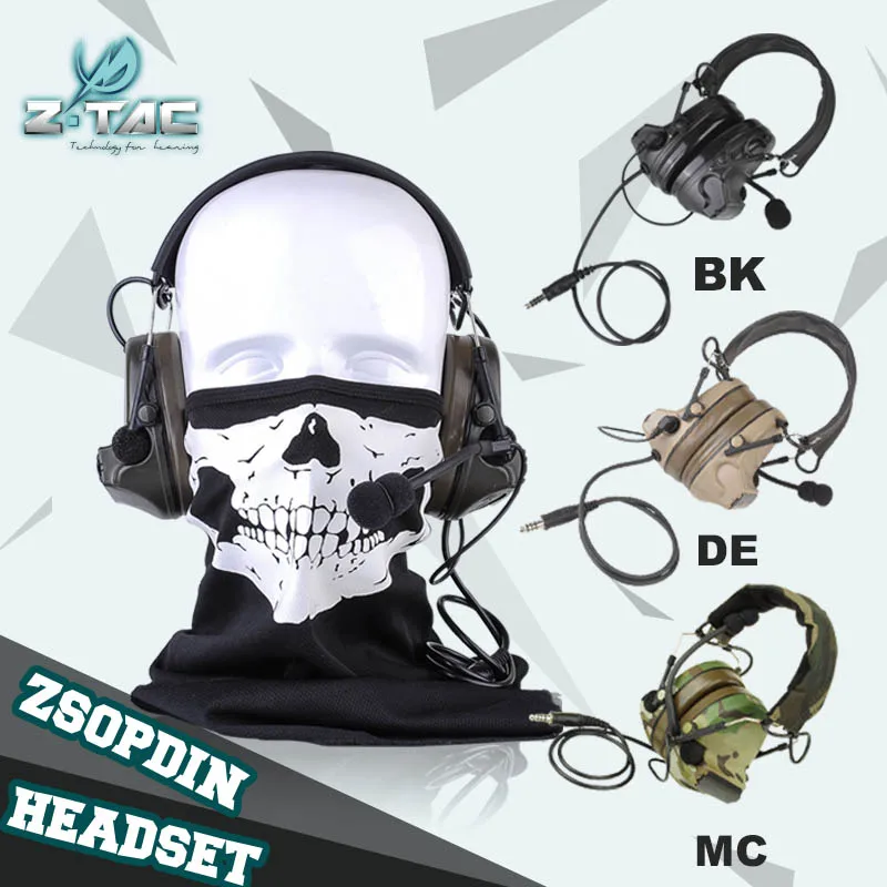 Element Z tactical 4th Generation Chip Earphone Comtac Ii Peltor Noise Canceling Headset Radio Militar Z041 2
