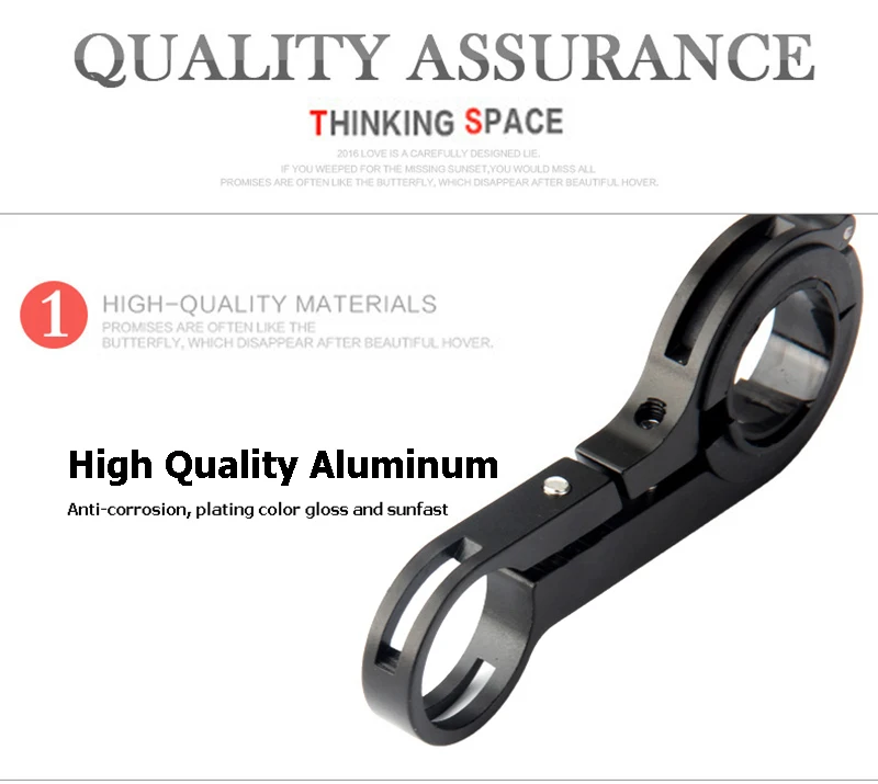 Bicycle Handlebar Extender 30mm Anti-corrosion Aluminum Double Handle Bar Light Computer Phone Clip Bike Bracket Holder PA0088 (2)