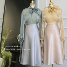 2017 Promotion Time-limited Microfiber Fashion Solid A-line American Apparel Skirts Midi Skirt Simple Retro Skirt In The Waist