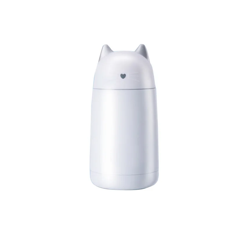 Hoomall 330 мл Термос с изображением кошек для мальчиков и девочек, портативная вакуумная колба из нержавеющей стали, Термокружка, кухонная посуда для напитков - Цвет: white