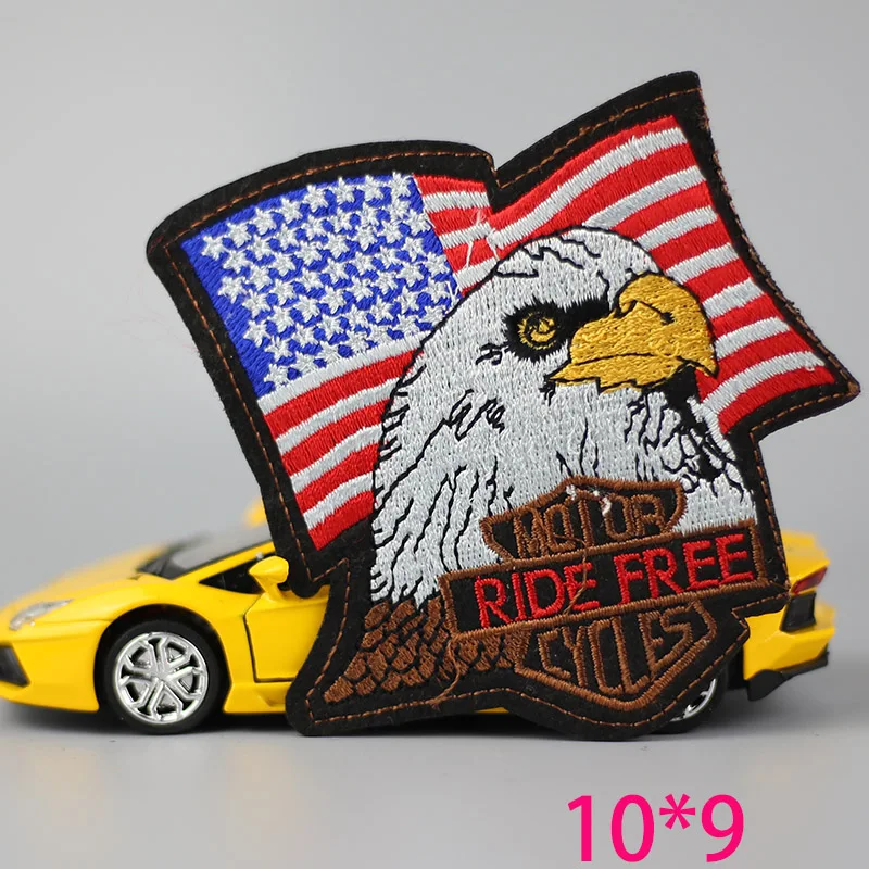

HOT sale 1pc fashion big America eagle Iron On Embroidered Patch For Cloth Cartoon Badge Garment Appliques DIY Accessory