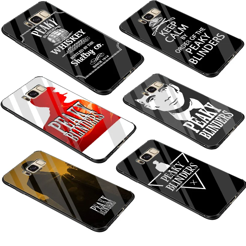 

Gerleek Glass TPU Peaky Blinders Cross Logo Case Cover for for Samsung S7 Edge S9 S8 Plus Note 8 9 S10