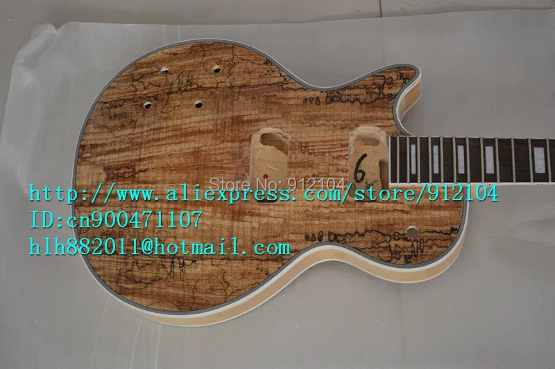 

free shipping new Big John unfinished left hand electric guitar in natural color with mahogany body diy your guitar F-1195