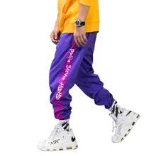 Весна Лето Легкие мужские штаны для бега свободные хип хоп тренировочные брюки Полная длина 4XL 5XL