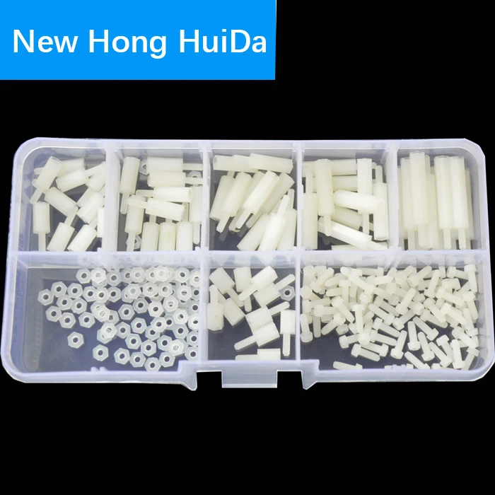 

M2 Male Nylon Hex Standoff Plastic Thread PCB Motherboard Spacer Assortment Kit White Quadcopter Drone Computer Circuit