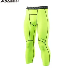 ARSUXEO мужские Спортивные Компрессионные колготки для бега, фитнеса, активных тренировок для тренировок, компрессионые pantкороткие 3/4