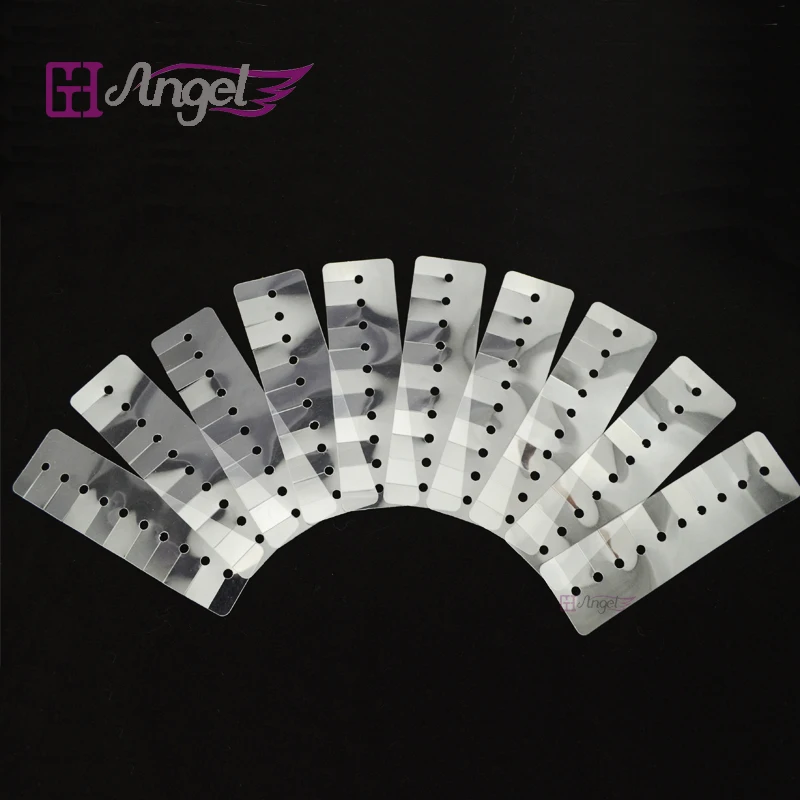 

100pcs Heat Insulation Sheet Protector Shields for Keratin Hair Extensions Multi Holes Spacer Separator, Hair Styling Tools