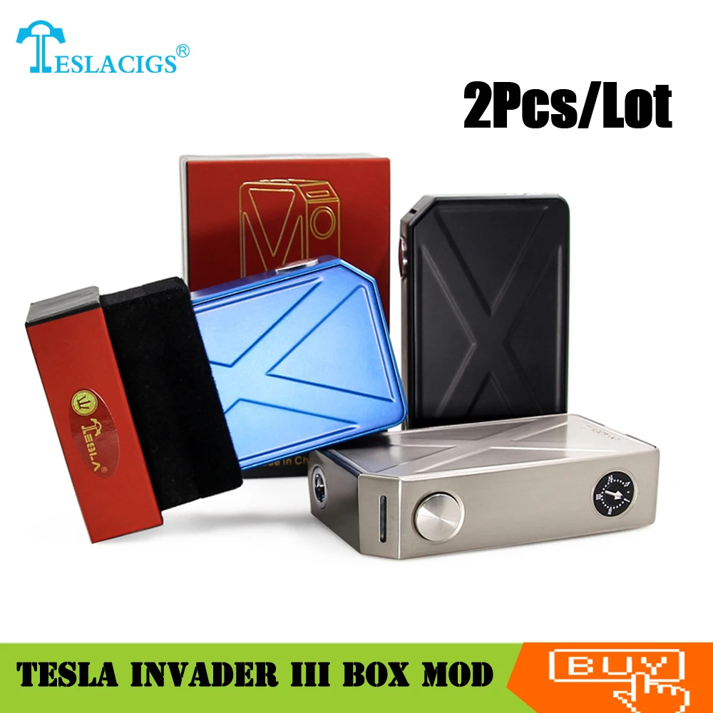 2 шт./лот Tesla Invader 3 III бокс мод 240 Вт электронная сигарета vape Mod 18650 батарея