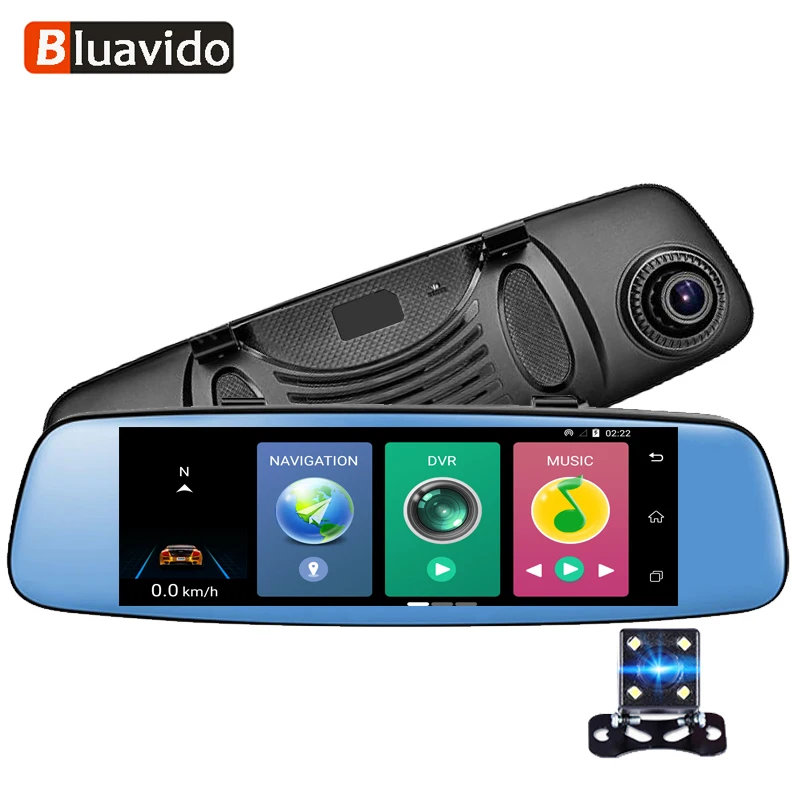 Bluavido 4G Автомобильный видеорегистратор FHD 1080P 7 84 &quotсенсорный Android зеркало заднего