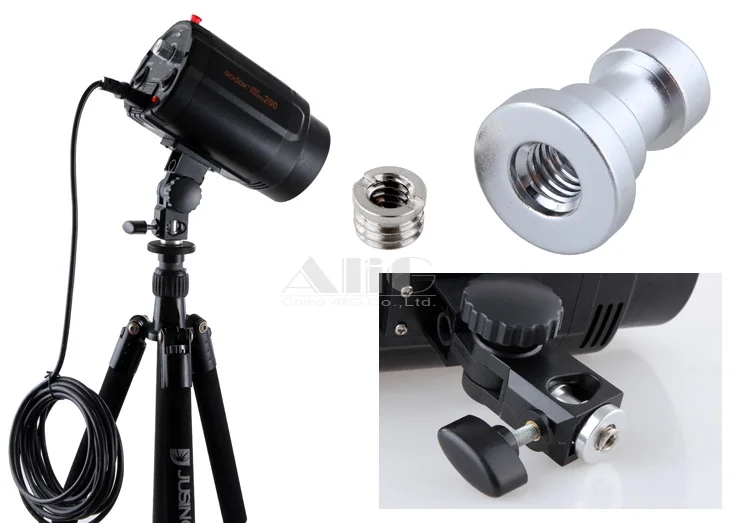 

Universal 1/4 and 3/8 Screw to Flash Light Stand Metal Adapter for Tripod monopod mount accessories