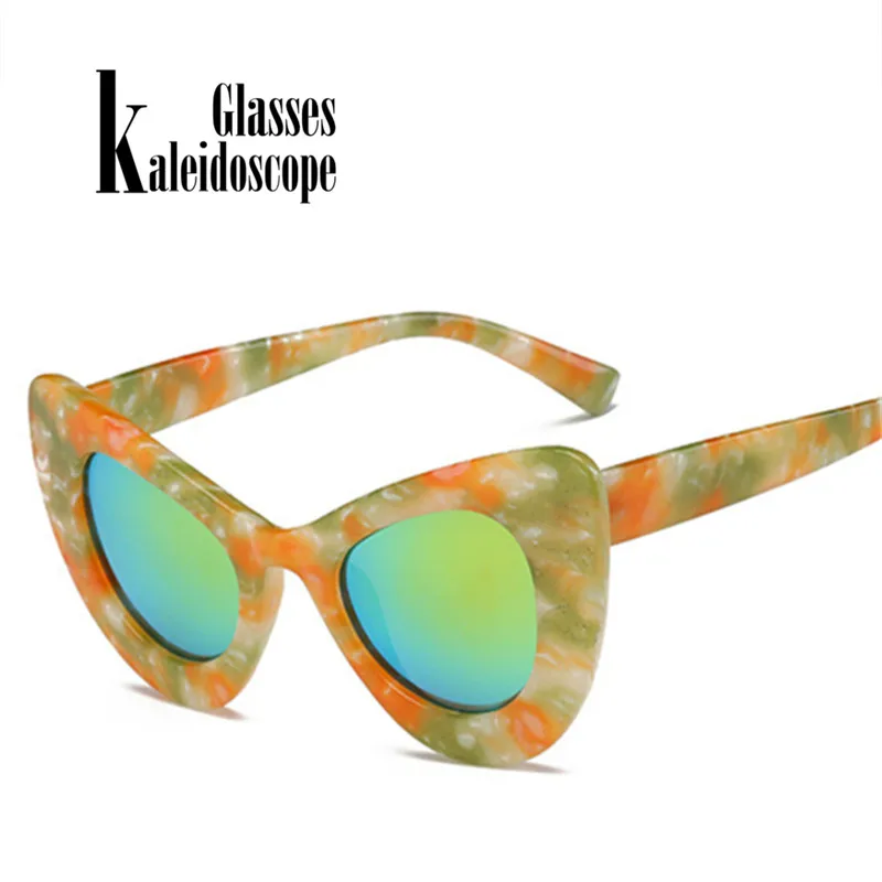 

Ladies Retro Cat Eye Sunglasses Big Frame Eyewears Women Brand Designer Vintage Cat's Eyes Sun Glasses