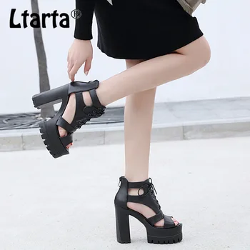 

LTARTA 2019 Waterproof Platform Wedges Shoes for Women Sandalias De Verano Mujer Sandals Women Summer Shoes JXQ-742-2