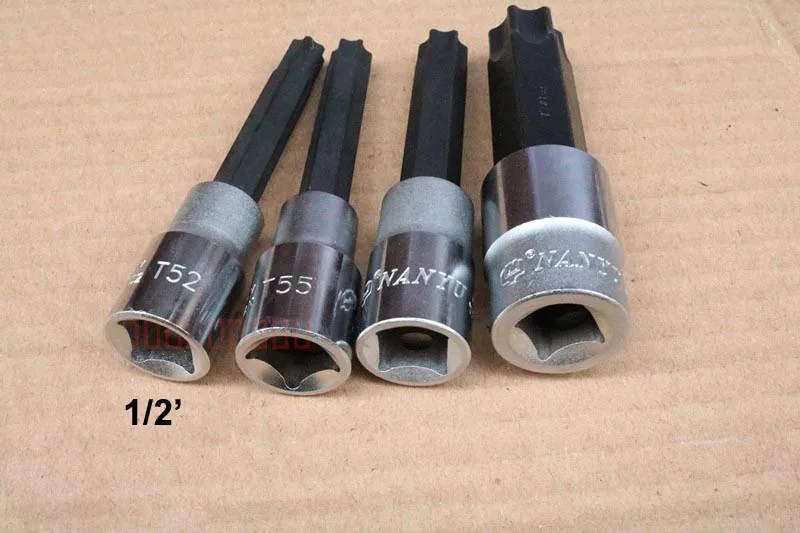 1/2 &quotS2 сплав отвертка биты 6 Точка сплайн гнездо Набор бит T20 T25 T27 T30 T40 T45 t50 T52 T55 T60 T70