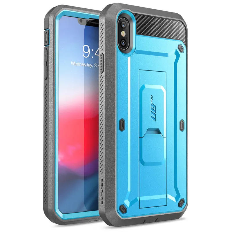 Blue SUP чехол для iPhone Xs Max чехол 6,5 дюймов UB Pro полный корпус прочная кобура Чехол со встроенной защитой экрана и подставкой - Цвет: Blue
