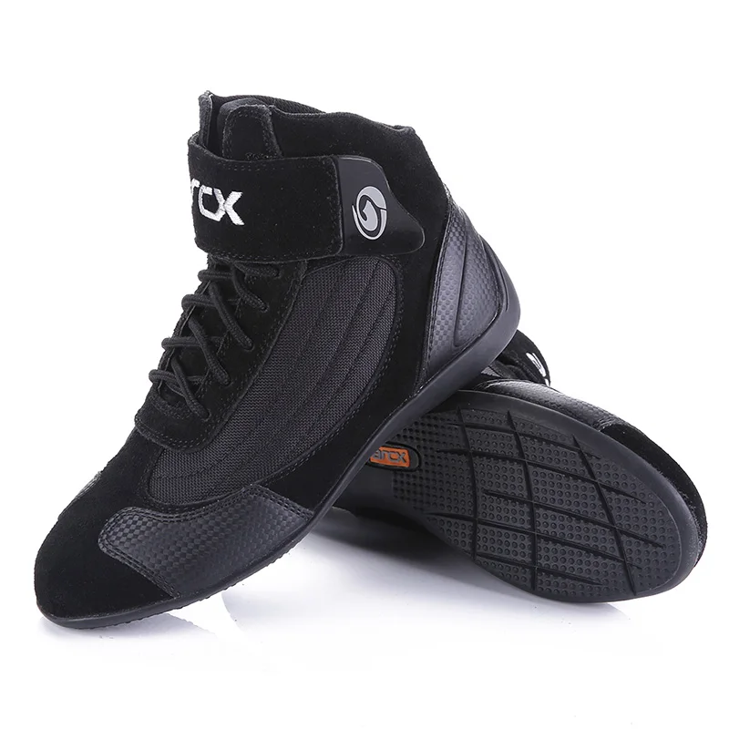 Мотоциклетные ботинки из дышащей ткани защиты Мото Мотоцикл Байкер Touring боты обувь для мужчин и женщин летние Motobotinki
