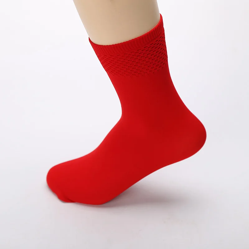 5 Pair Women's Socks Short Female solid socks Ladies Red Black Socks