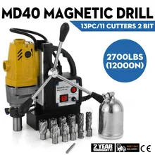 MD40 magnético taladro 13PC 1 cortador de HSS conjunto cortador anular Kit Mag Taladro