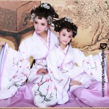 MeiRenFu песня красоты вышивка сливы традиционный костюм ханьфу родитель-ребенок костюм наборы мать-дочь фотография