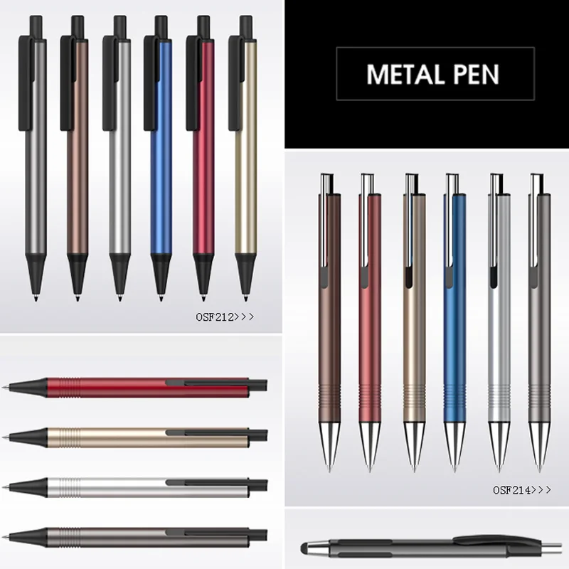 

10 pcs/lot Promotional metal pen samples Different Styles Ballpoint Pen