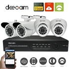 Deecam 4CH H.264 DVR CCTV System AHD  720P 4*1.0MP CCTV  Camera HD Outdoor/Home Security CCTV Cameras System