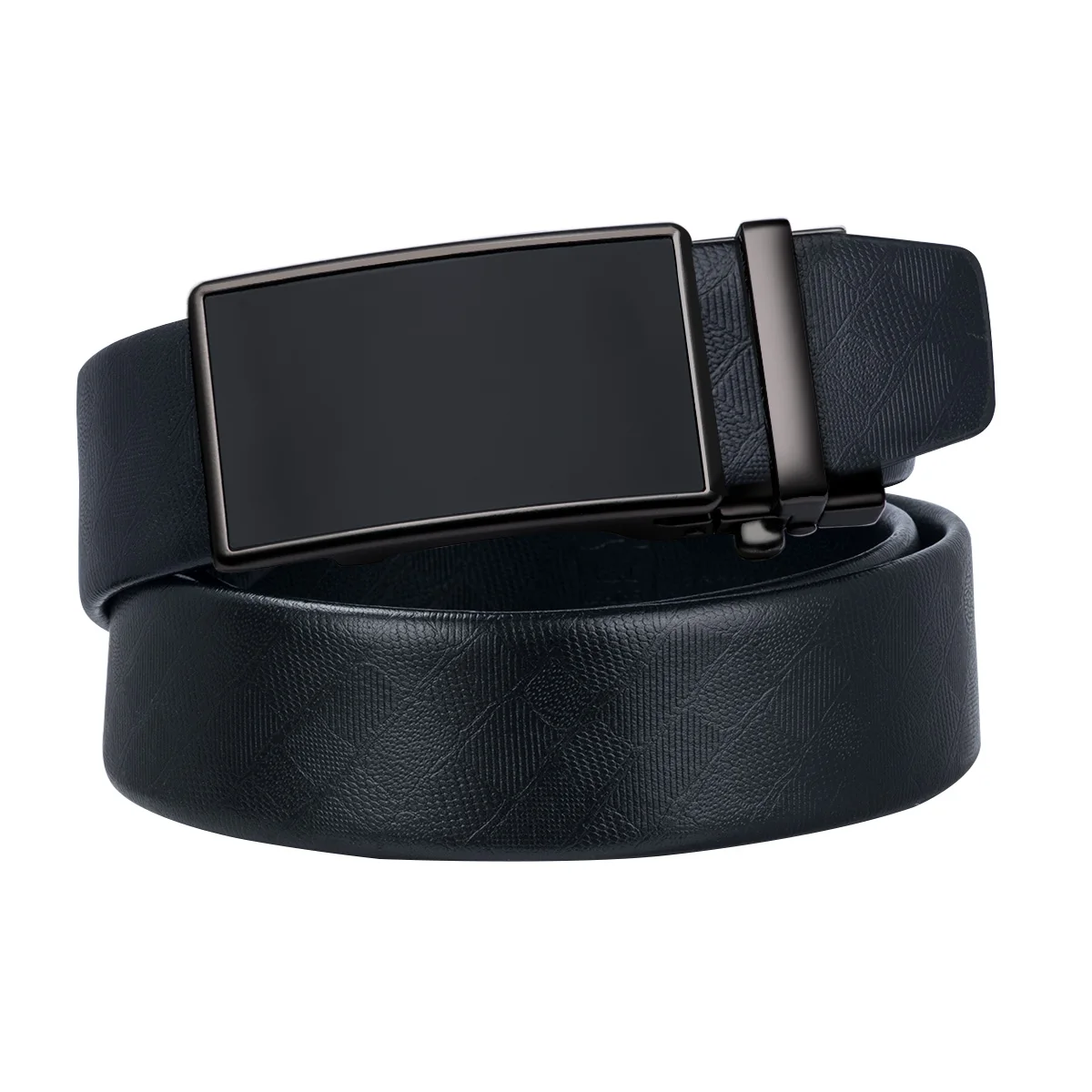 Cinturón De Hombre Hi-tie Cinturón De Negocios Negro Estilo Cinturón De Hombre Hi-tie Cinturón De Negocios Negro Estilo
