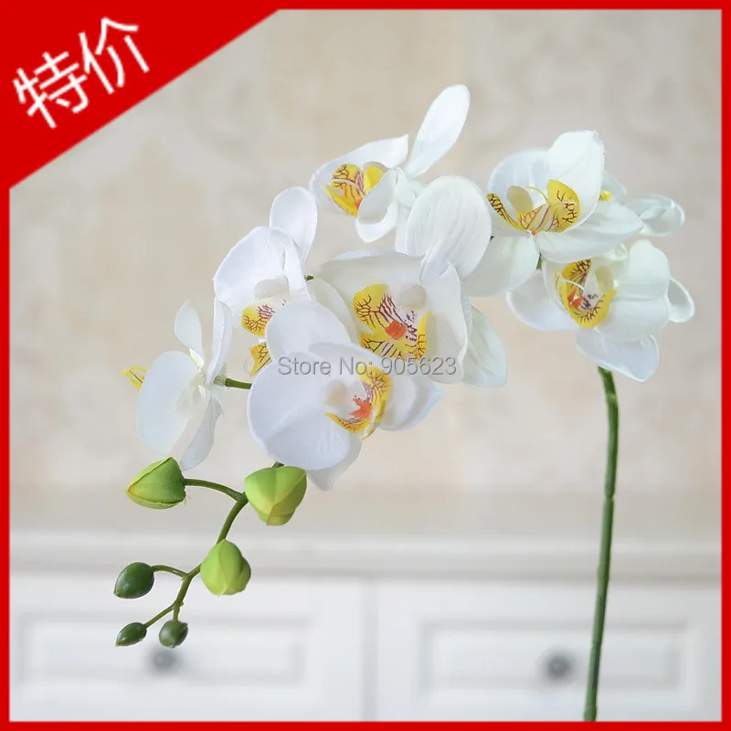 Silk orchids, length 90 cm, 5 colors, fabric phalaenopsis set , month