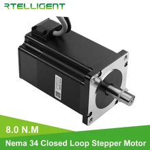 Rtelligent High Torque Nema 34 86A8EC 8.0N.M Hybird CNC Closed Loop Stepper Motor Easy Servo Motor Step-servo with Encoder Rtelligent High Torque Nema 34 86A8EC 8.0N.M Hybird CNC Closed Loop Stepper Motor Easy Servo Motor Step-servo with Encoder